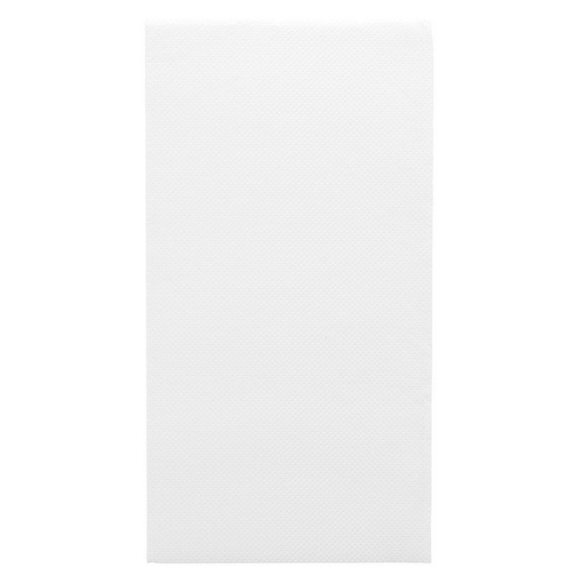 50 SERVIETTES ECOLABEL P. 1/6 \'DOUBLE POINT\' 18 G/M2 30x40 CM BLANC OUATE