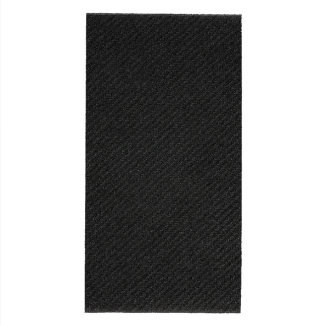 400 SERVIETTES P. 1/8 55 G/M2 50x50 CM NOIR AIRLAID