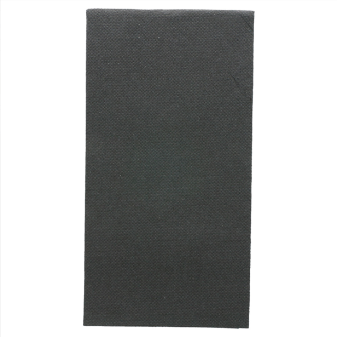 1200 SERVIETTES ECOLABEL P. 1/8 \'DOUBLE POINT\' 18 G/M2 40x40 CM NOIR OUATE