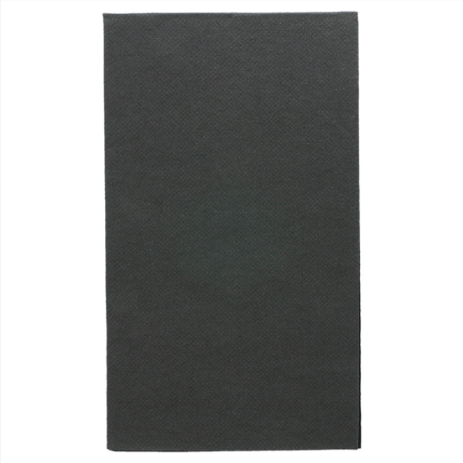 2000 SERVIETTES ECOLABEL P. 1/6 \'DOUBLE POINT\' 18 G/M2 33x40 CM NOIR OUATE