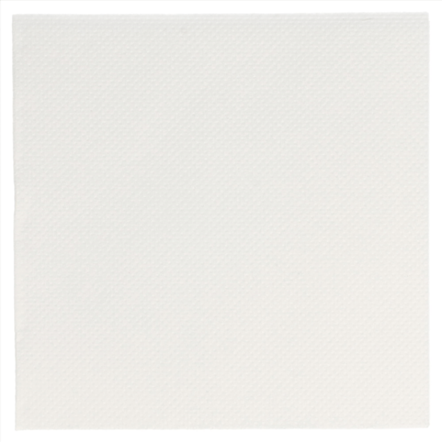 100 SERVIETTES \'DOUBLE POINT\' 18 G/M2 20x20 CM BLANC OUATE