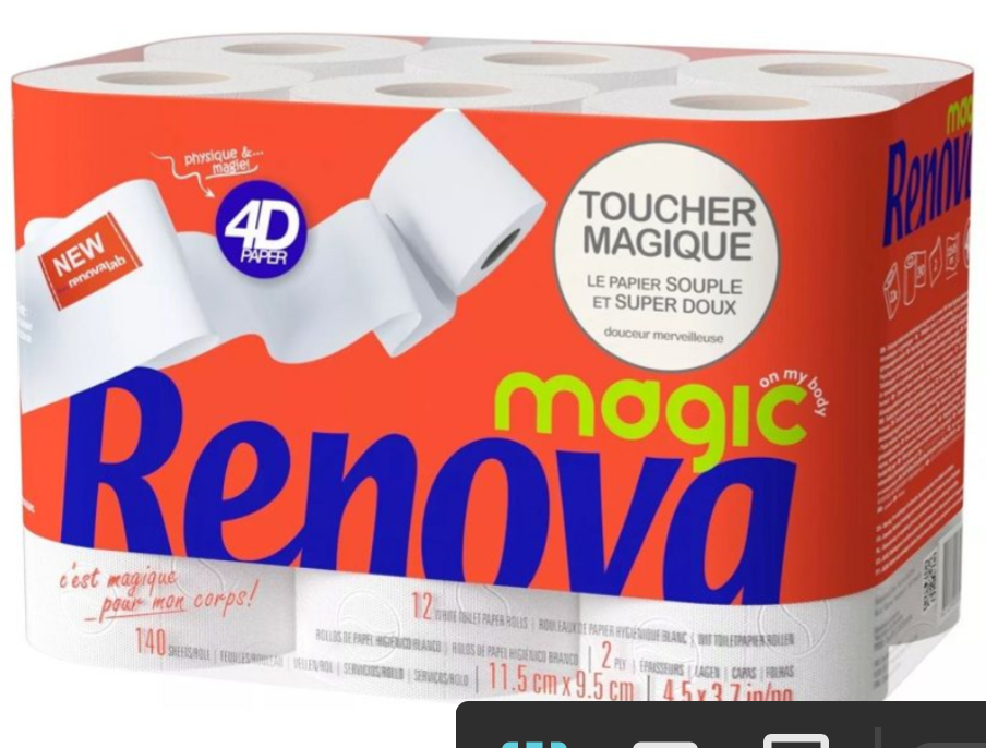 48 ROULEAUX PAPIER TOILETTE RENOVA