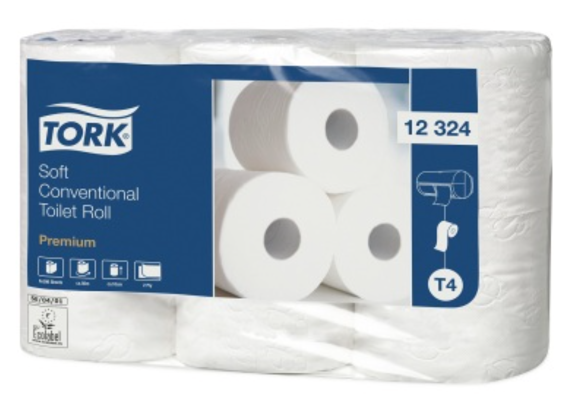 PAPIER TOILETTE ROULEAU TRAD TORK T4 PREMIUM 198FTS COLIS 16X6