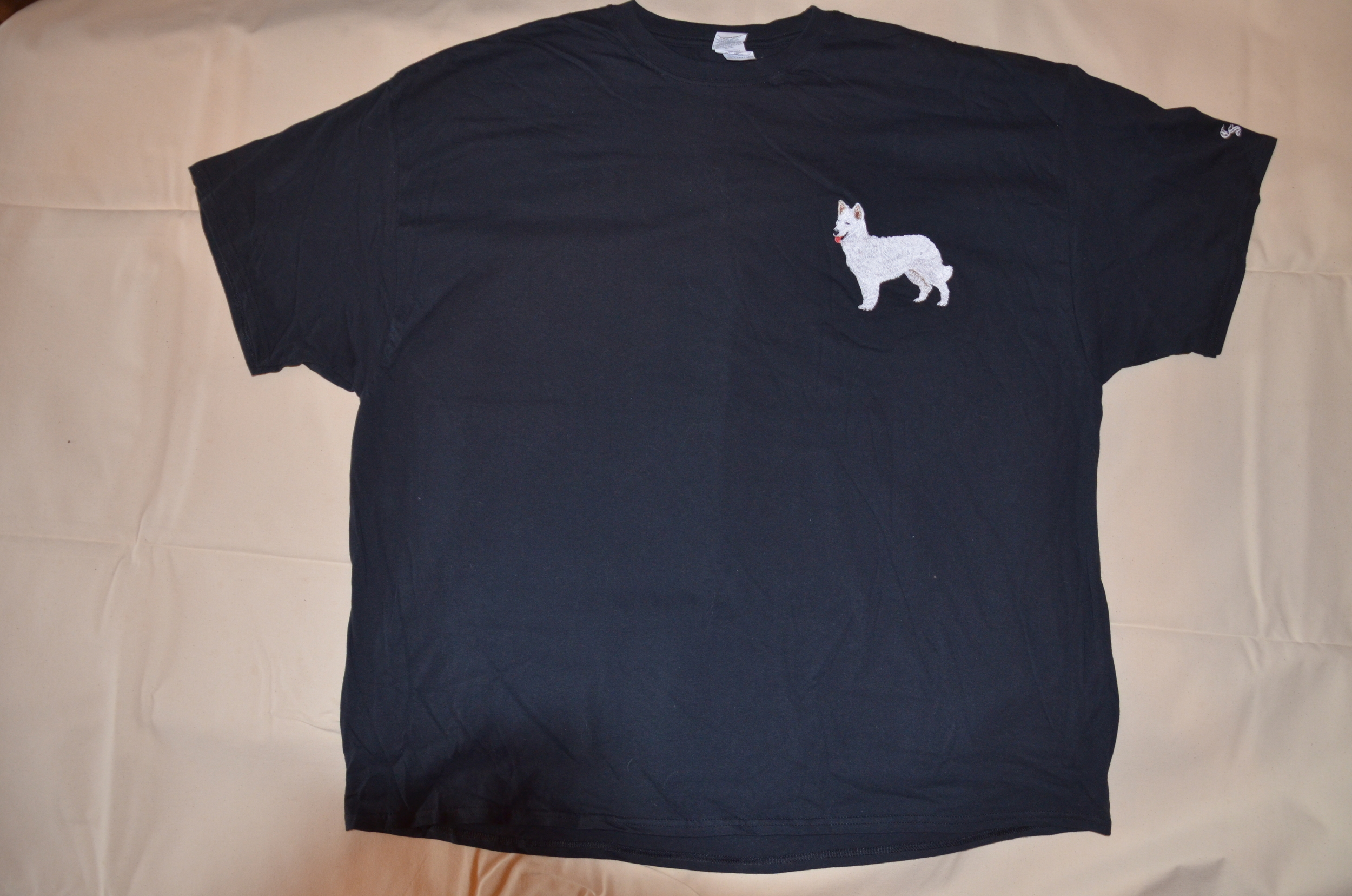 T-shirt - broderie Berger Blanc Suisse 1 couleur : noir