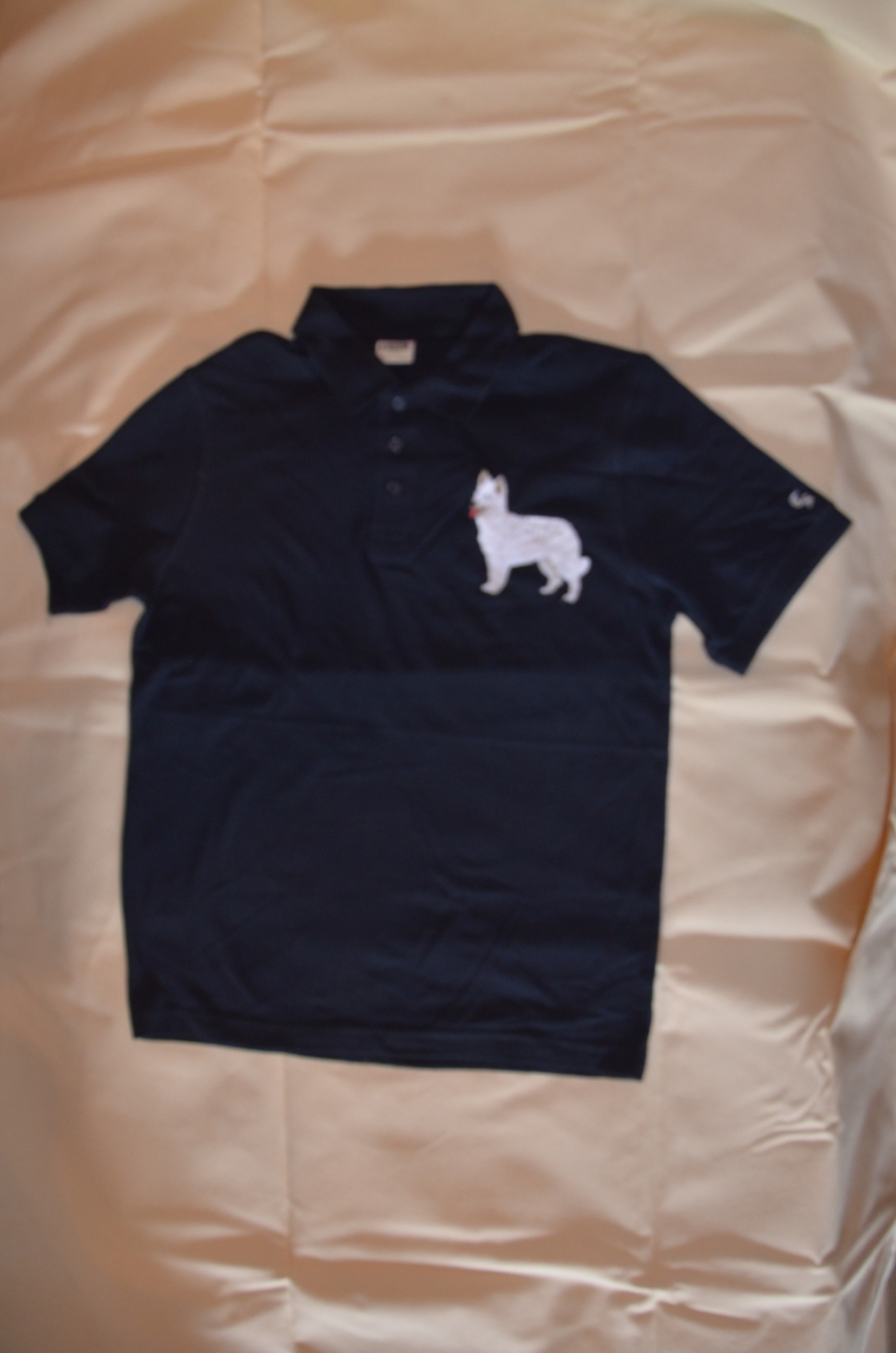 Polo - broderie Berger Blanc Suisse 1 - couleur : navy