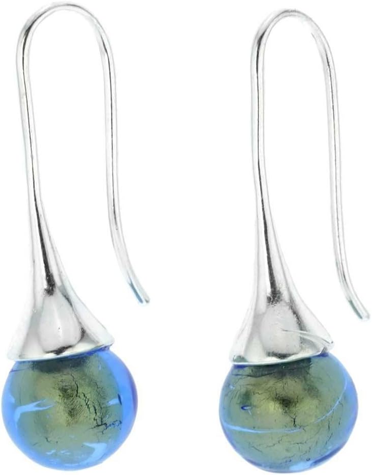 Murano Glass Earrings in Light Blue VETRO ARTISTICO® MURANO N. 89 Gift