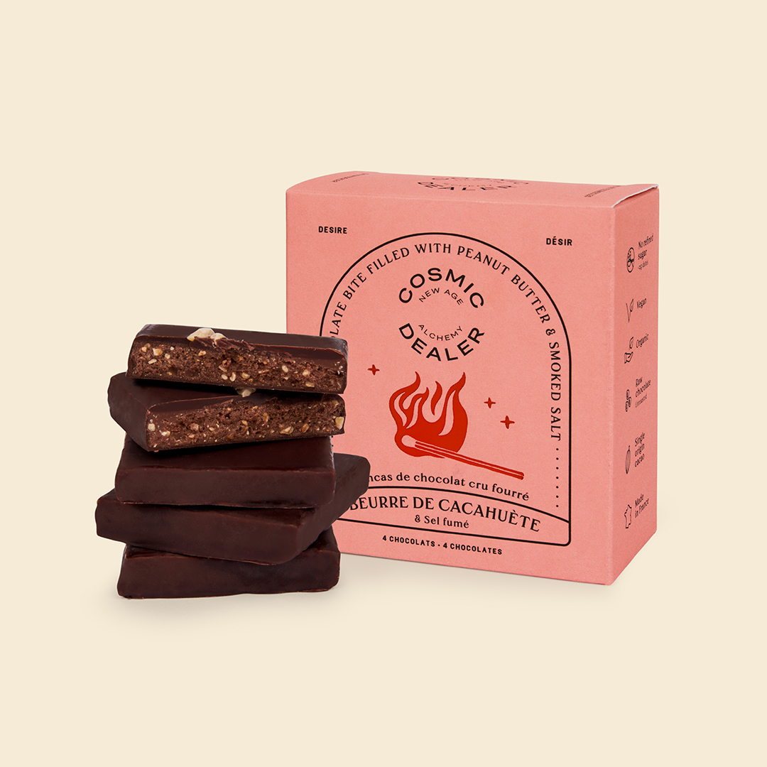 Boite 4 chocolat chakra beurre de cacahuète cosmic dealer