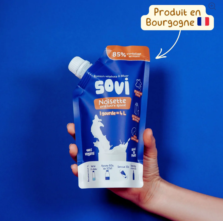 Gourde lait végétal noisette sovi