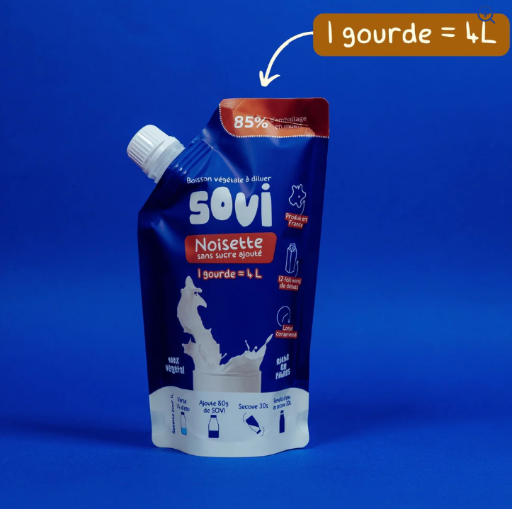 Boisson végétale noisettes en gourde sovi 4L