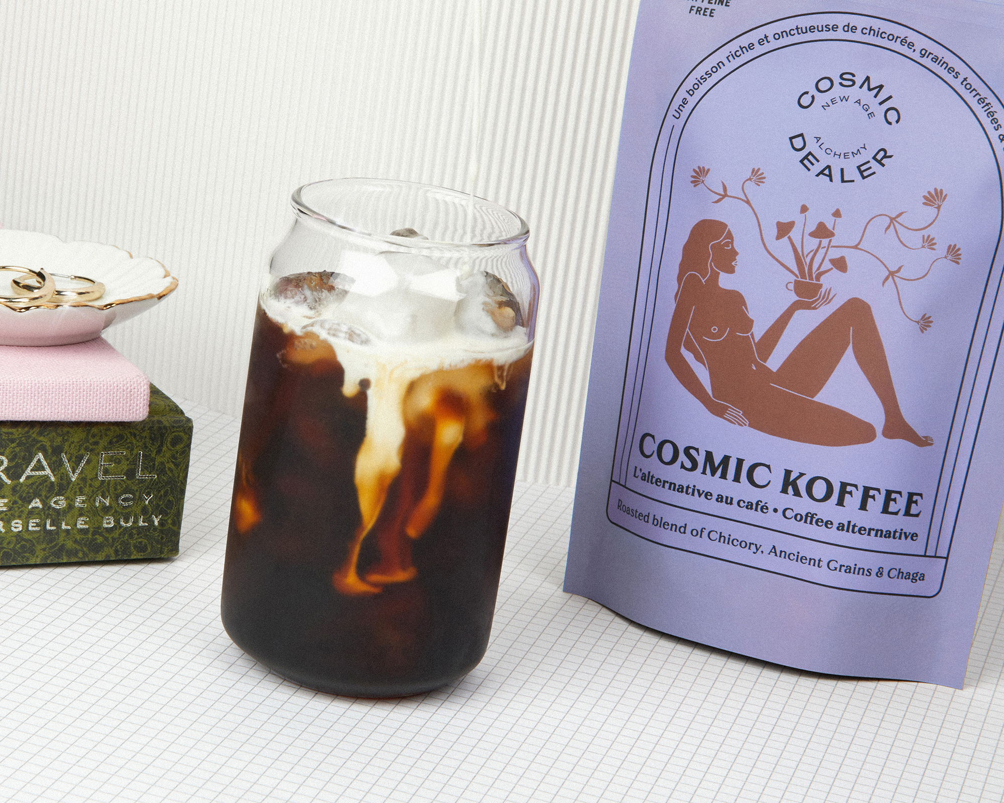 Café sans caféine herbal koffee aux champignon adaptogène cosmic dealer
