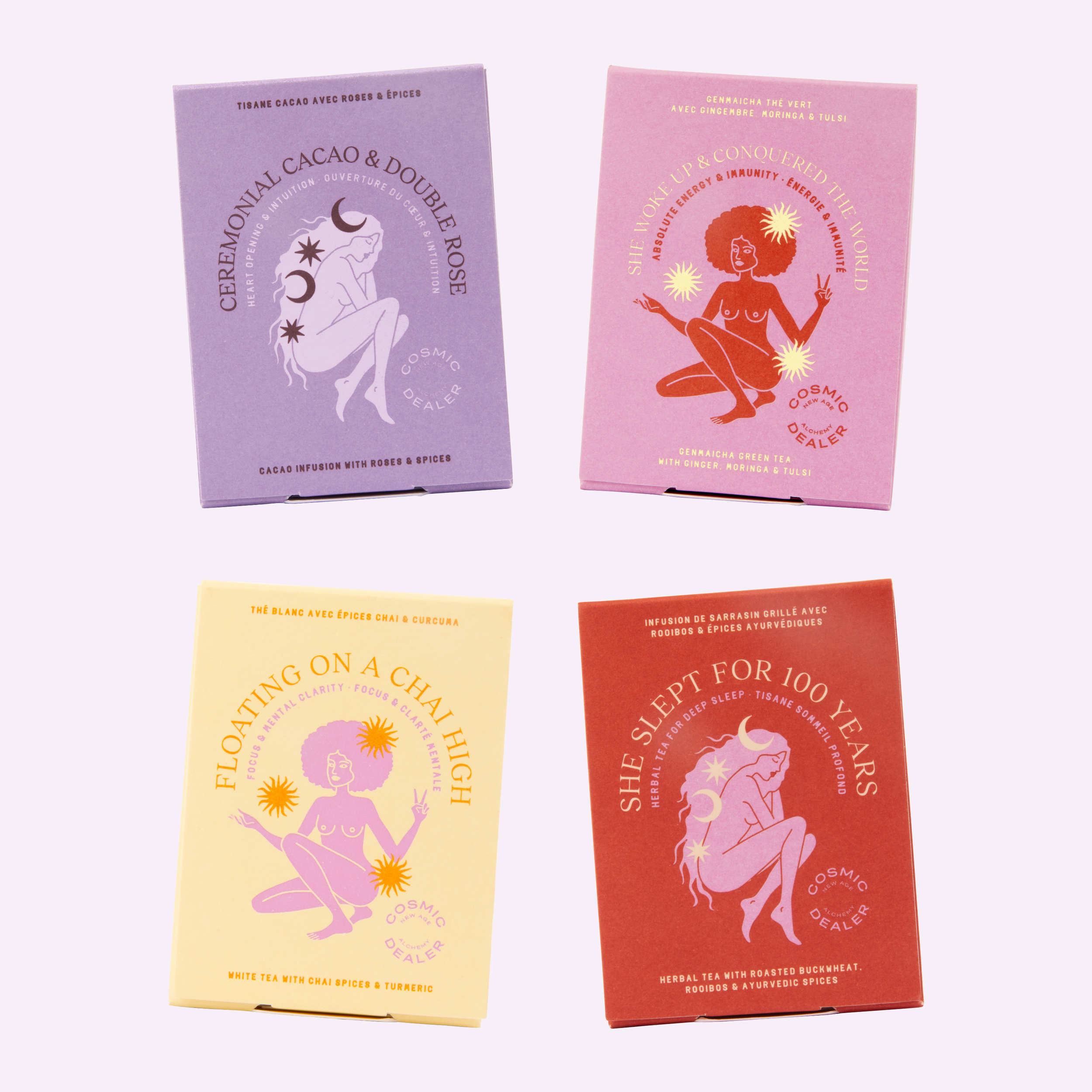 Thé et infusions cosmic dealer en sachet compostables