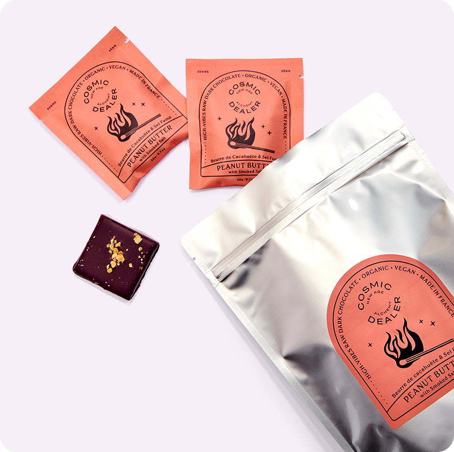 BOXCHAKRAS_sachet de 10 Chocolat cosmic dealer