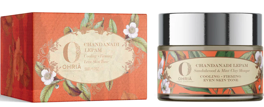 Masque visage ohria bois de santal et argile de lhimalaya