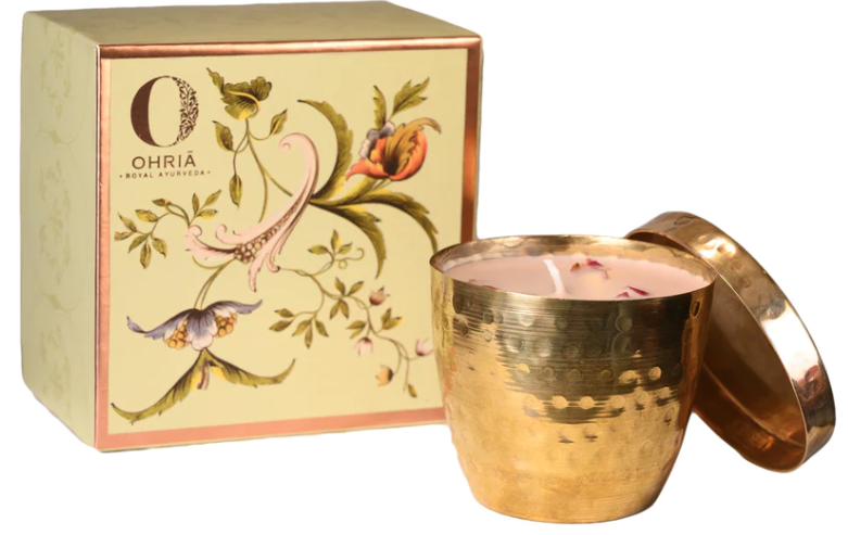 Bougie Rose bois doudh 230g