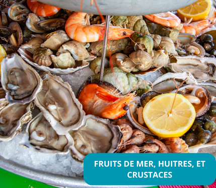 fruits de mer huitres et crustaces