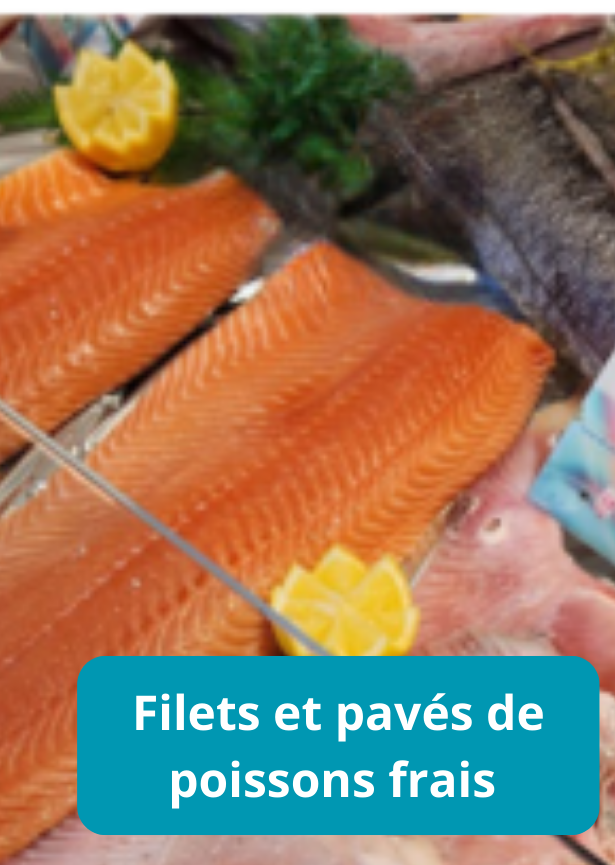 filets et paves de poissons frais
