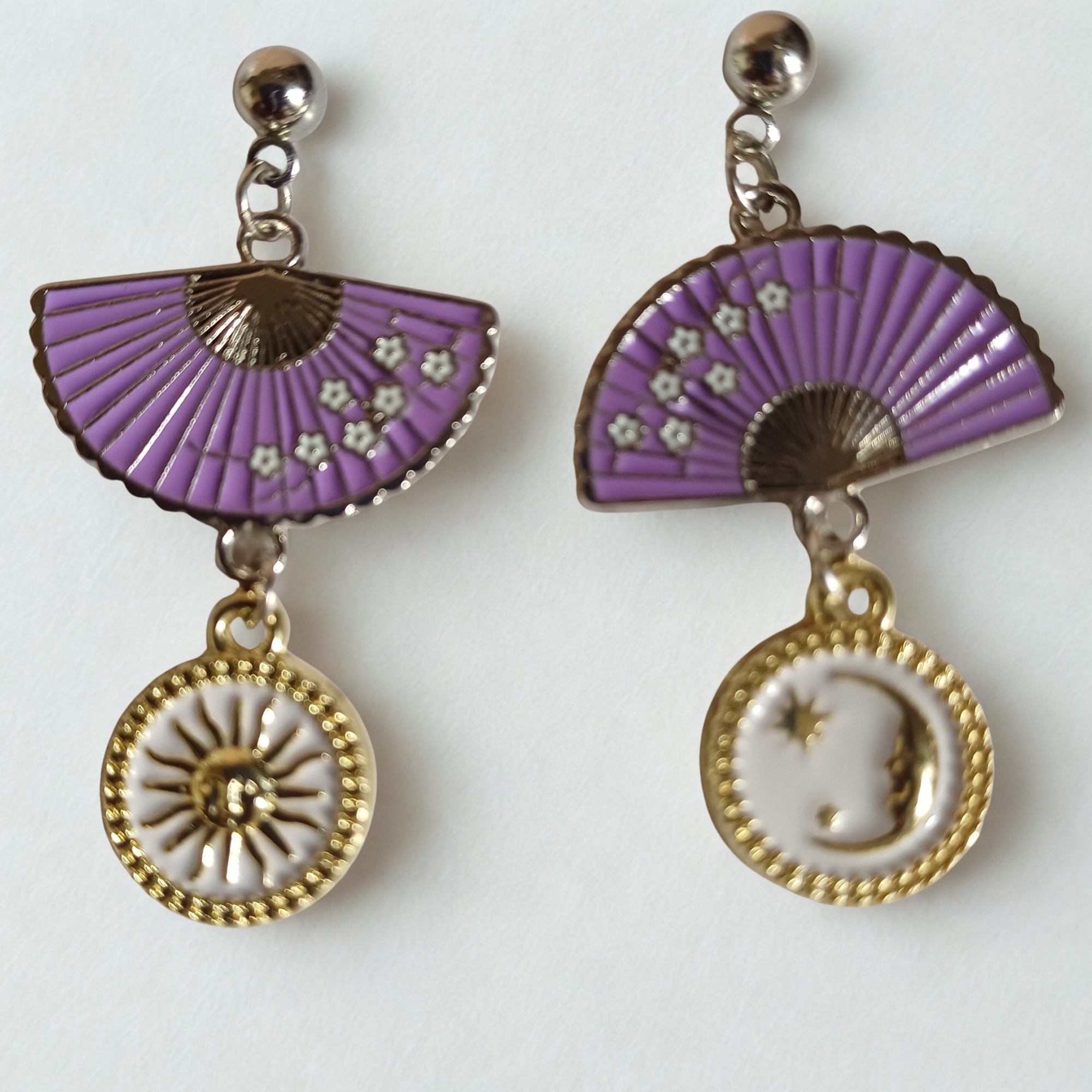 Boucles doreilles éventails pour 2