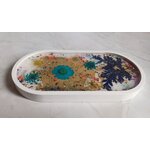 Plateau branco e azul