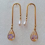 Brinco flor lilas