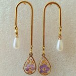 Brinco flor lilas 2