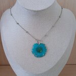 Collier marguerite bleu
