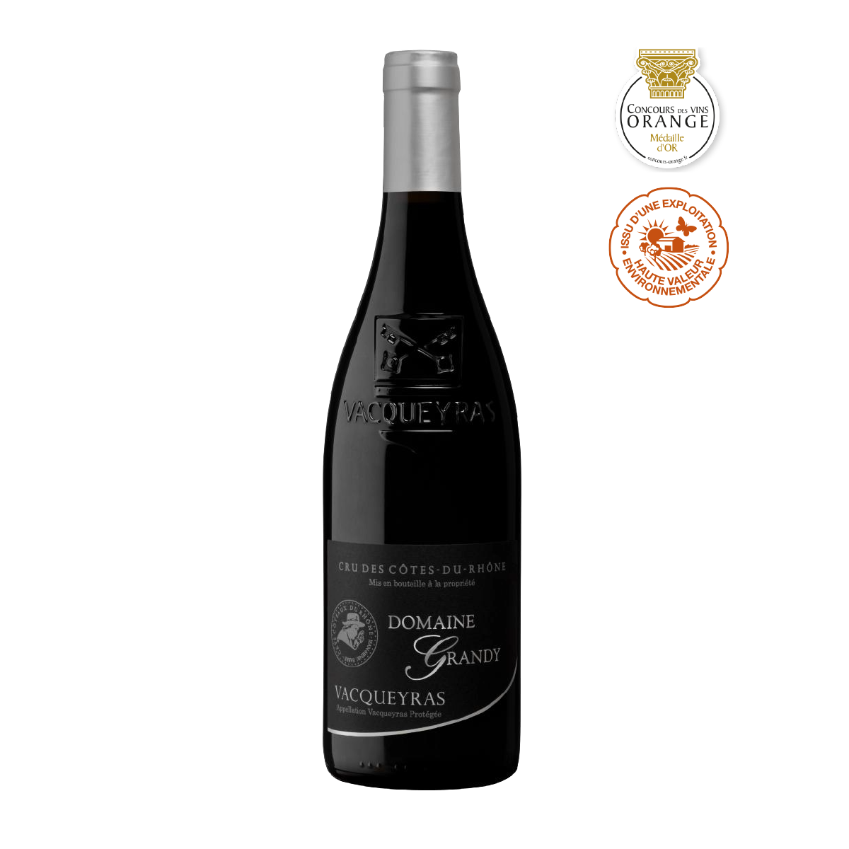 AOP-Vacqueyras-Rouge-Domaine-Grandy-2023-75-cl-Medaille-Or-Concours-des-Vins-a-Orange-2024