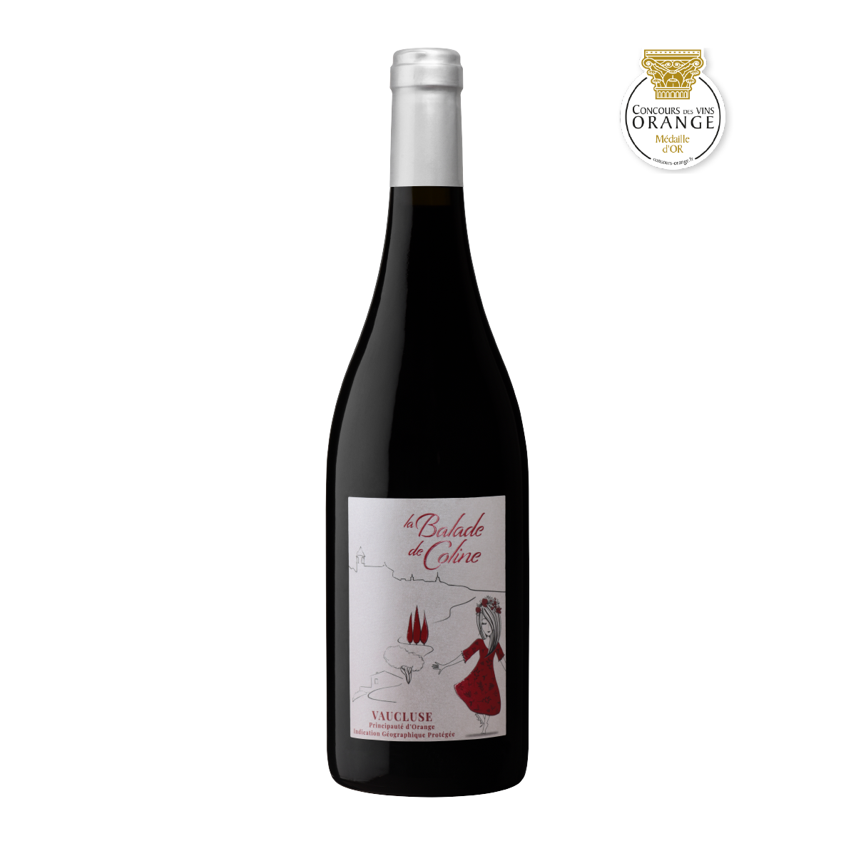 IGP-Vaucluse-Principaute-d-Orange-Rouge-la-Balade-de-Coline-2022-75-cl-Medaille-Or-Concours-des-Vins
