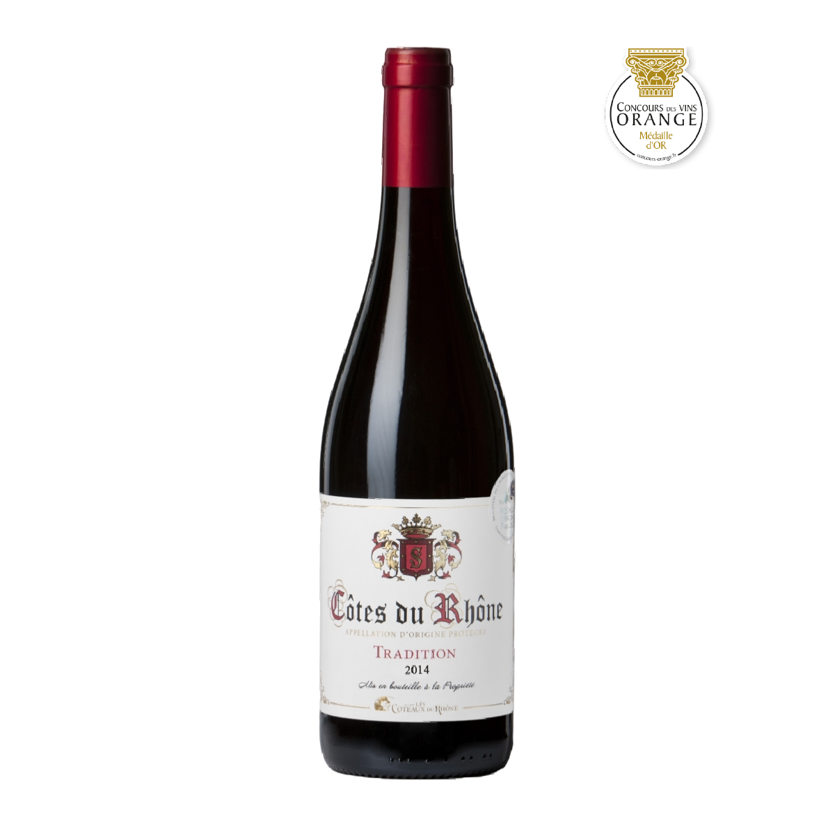 AOP-Cotes-du-Rhone-Rouge-Cuvee-Tradition-2022-75-cl-Medaille-Or-Concours-des-Vins-a-Orange-2023