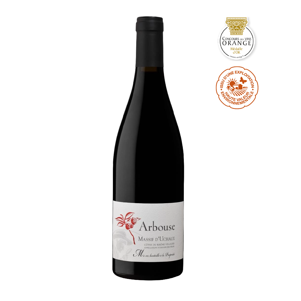 AOP-Cotes-du-Rhone-Villages-Massif-d-Uchaux-Rouge-Arbouse-2020-HVE3-75-cl-Medaille-Or-Concours-des-V