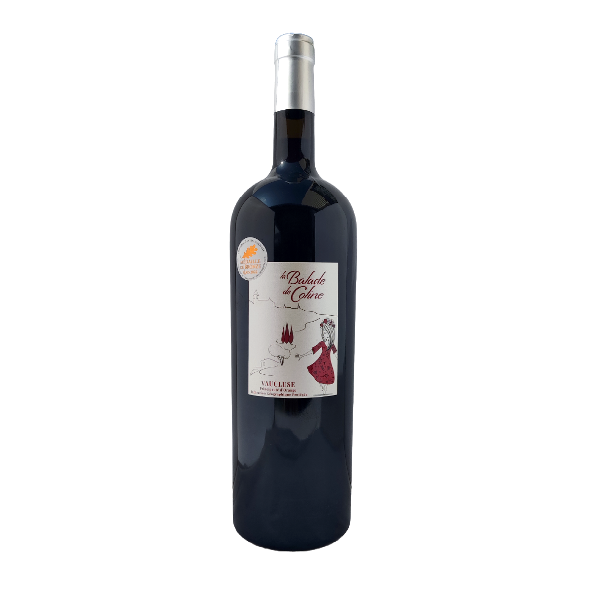 IGP-Vaucluse-Principaute-d-Orange-Rouge-la-Balade-de-Coline-2021-Magnum-1