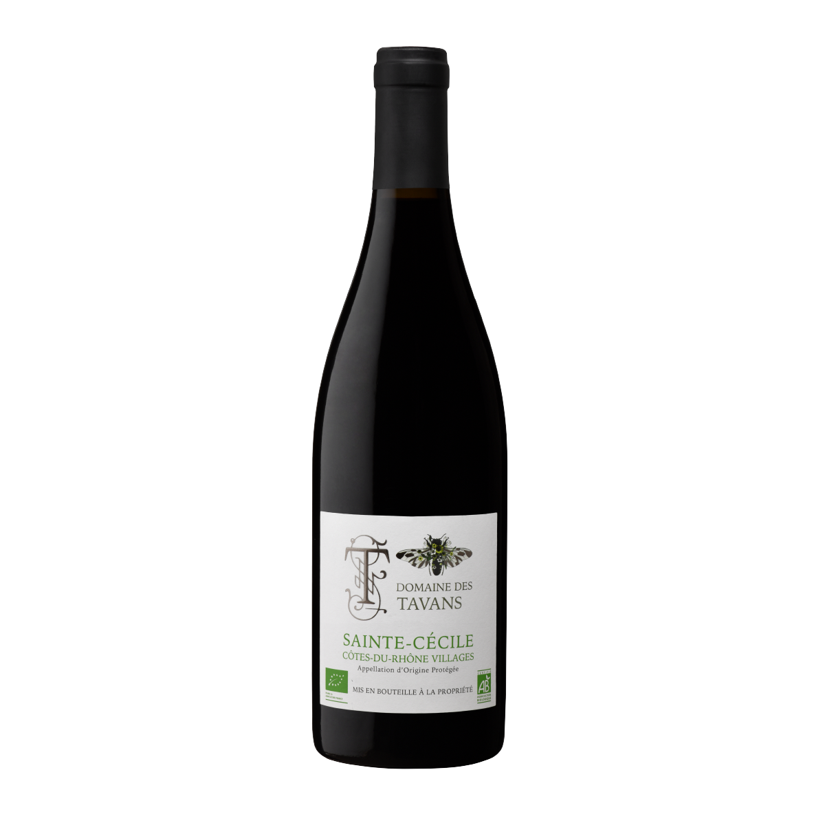 AOP-Cotes-du-Rhone-Villages-Sainte-Cecile-Rouge-Domaine-des-Tavans-BIO-2022-75 cl-Medaille-Arge