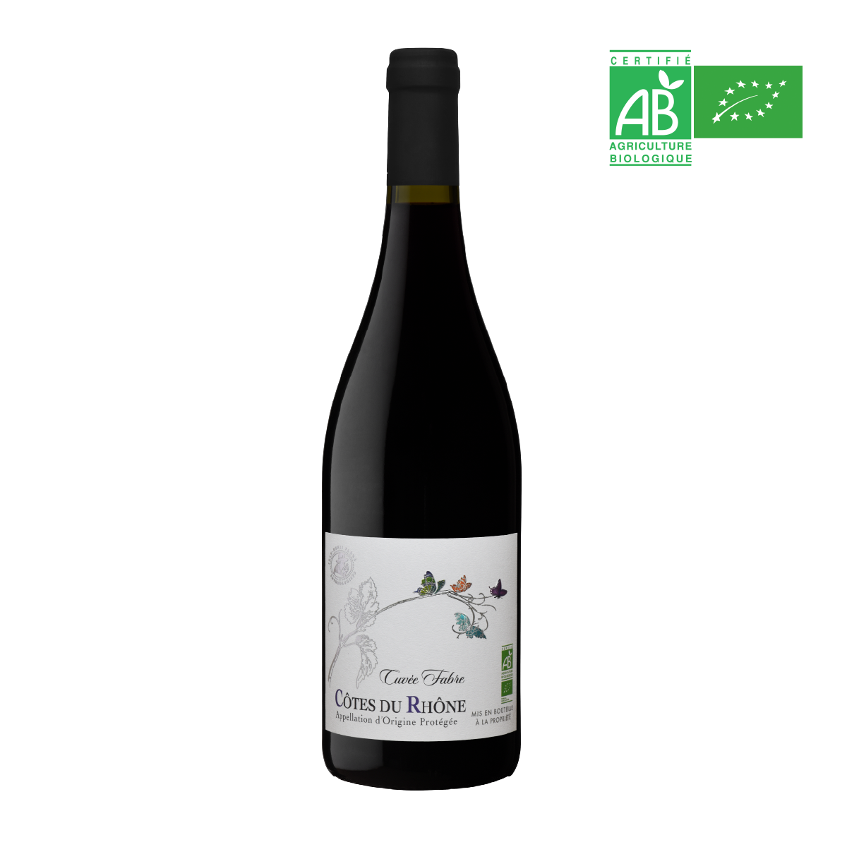 AOP Côtes du Rhône FRBIO10 Rouge Cuvée Fabre 2023 - 75 cl