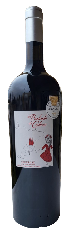IGP Vaucluse Principauté d\'Orange Rouge - La Balade de Coline 2023 - Magnum (1.5 litres) Médaille d\'Or Concours Général Agricole Paris 2024