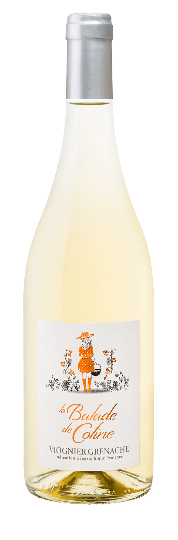 IGP Vaucluse Principauté d\'Orange Blanc - la Balade de Coline 2025 - Viognier - Grenache Blanc - 75 cl