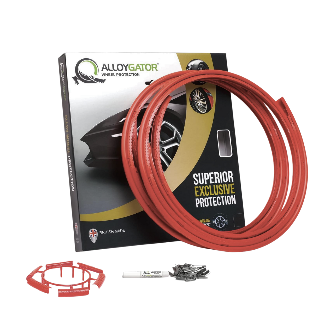 [CJAECE] Ensemble de Protection de Jantes AlloyGator (Rouge Foncé, Jusquà 19 pouces)