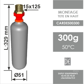 CARTOUCHE 300g de CO² 50°C