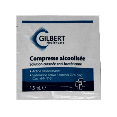 Lot de 5 lingettes alcool