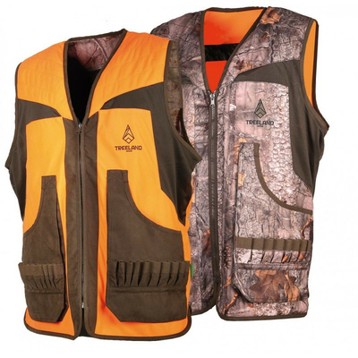 gilet-reversible-orange-t610 TREELAND