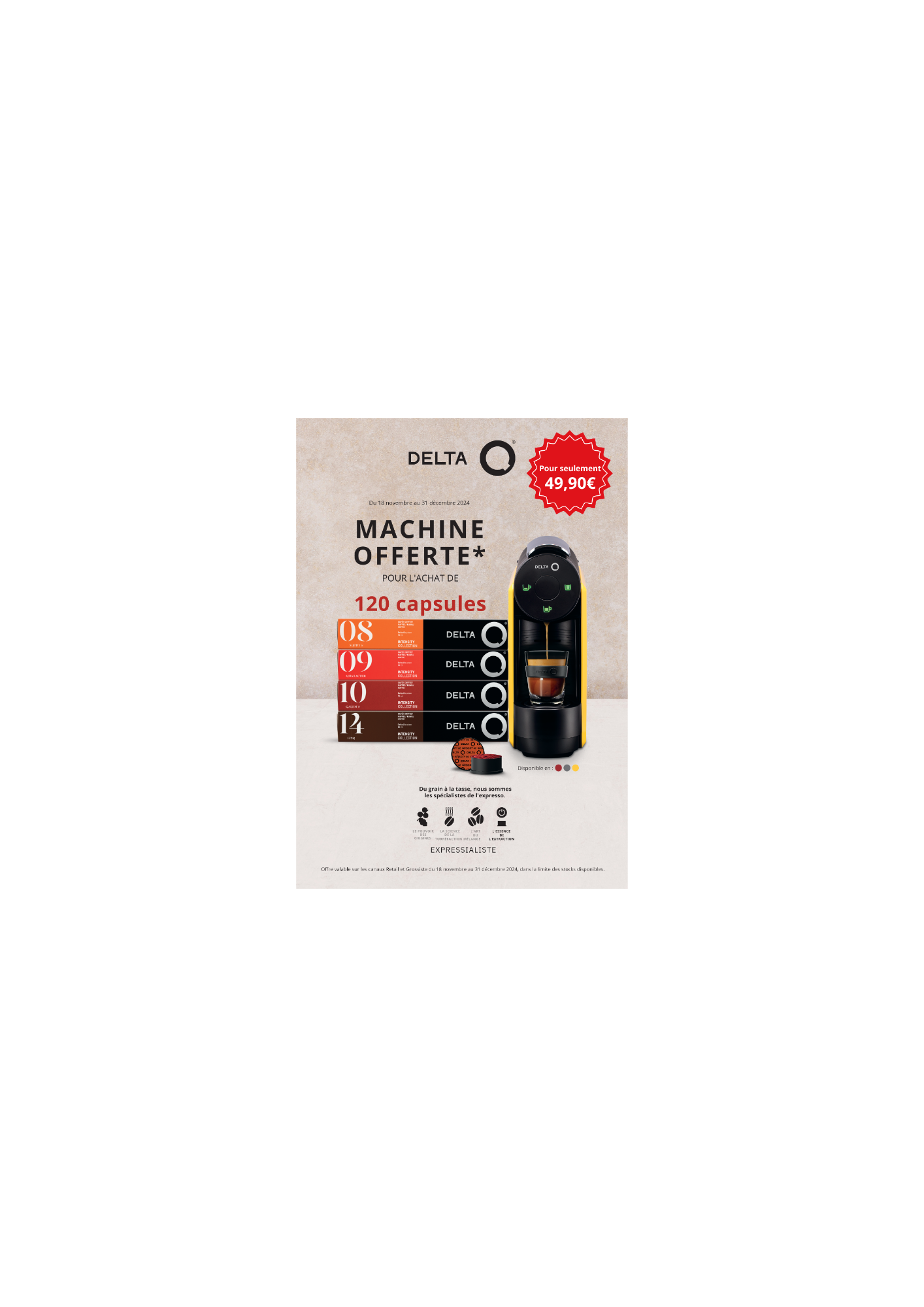 MACHINE OFFERTE POUR LACHAT DE 120 capsules