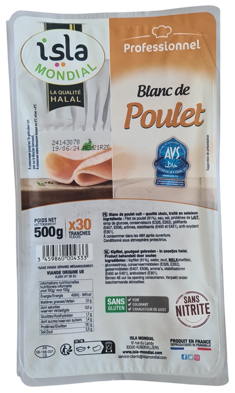 BLANC DE POULET 500 GR
