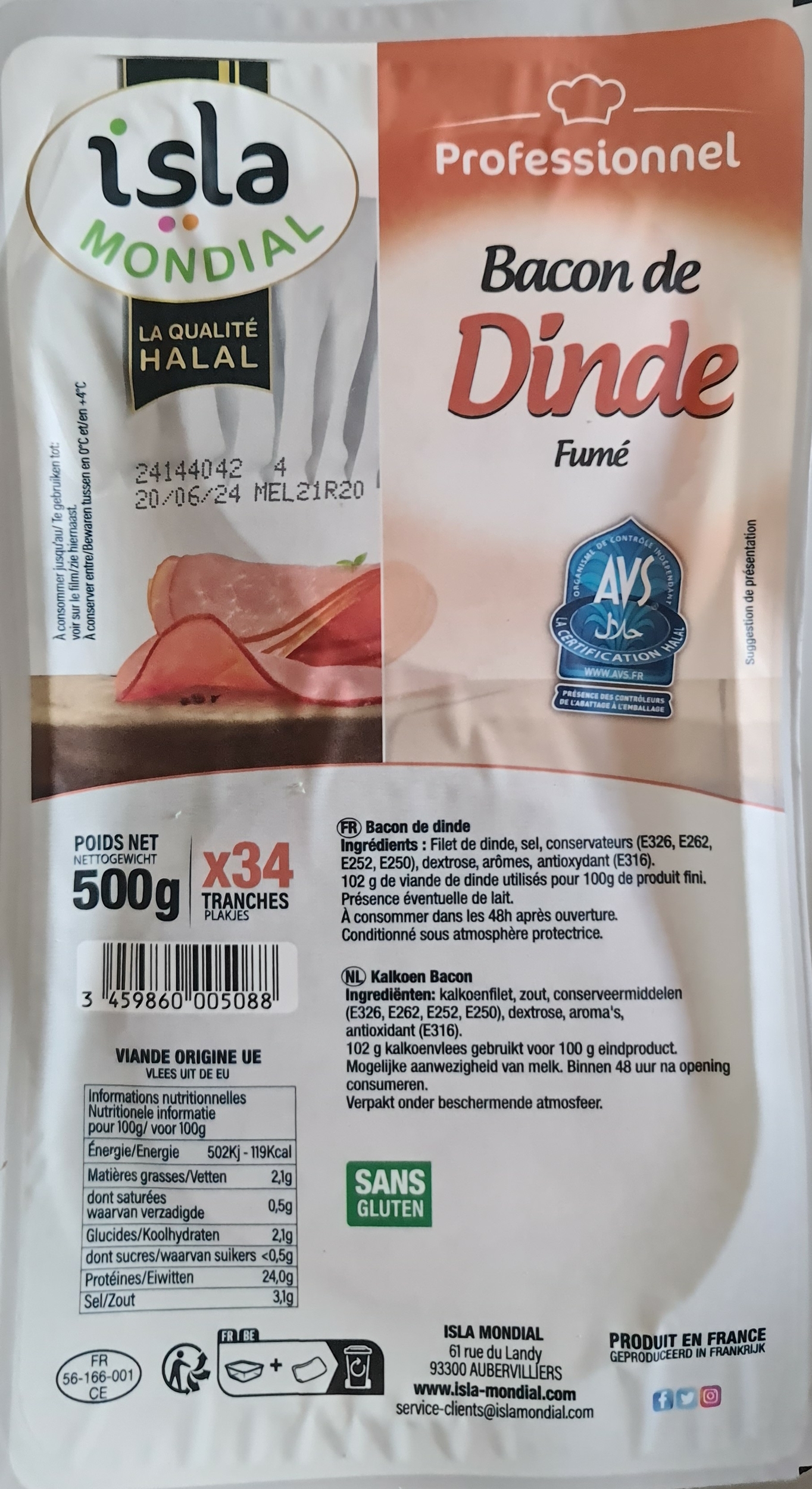 bacon dinde fume