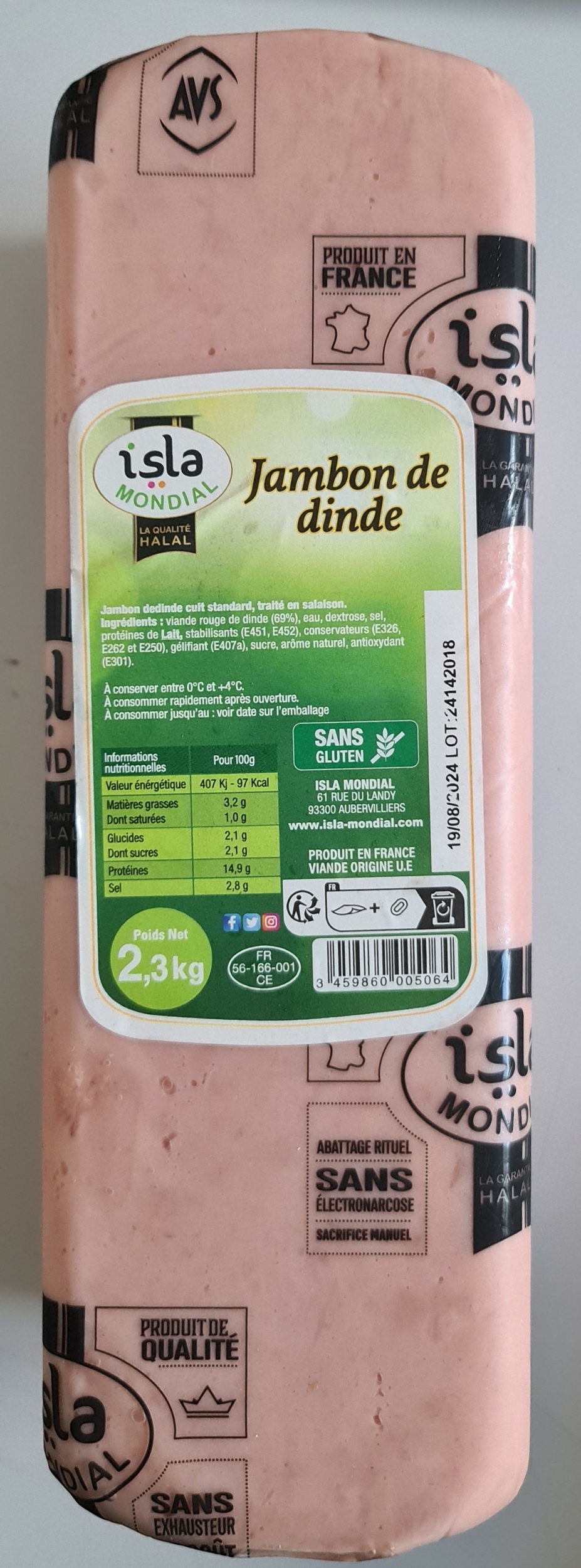 JAMBON DINDE 2.3KG