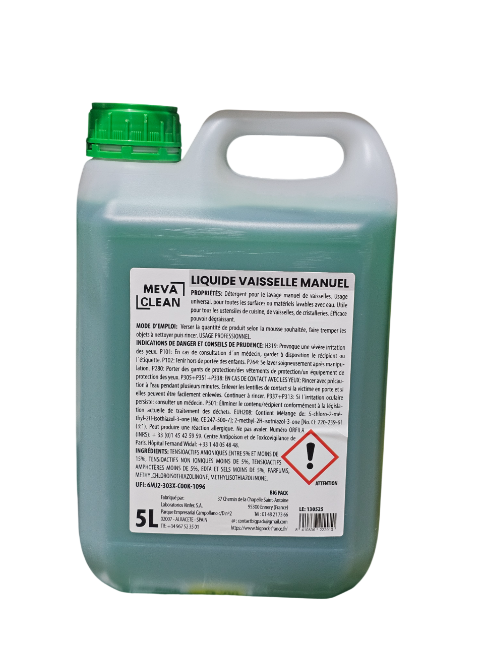 LIQUIDE VAISSELLE 5L meva clean