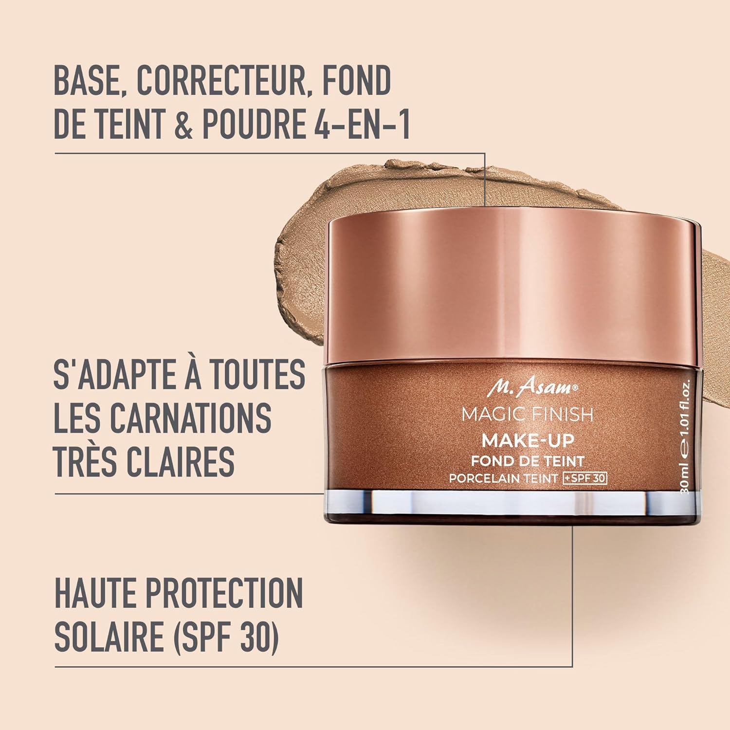 Flacon de fond de teint vegan Asam MAGIC FINISH