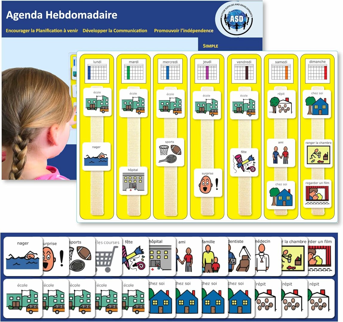 Calendrier hebdomadaire pour enfants routine et emploi du temps
