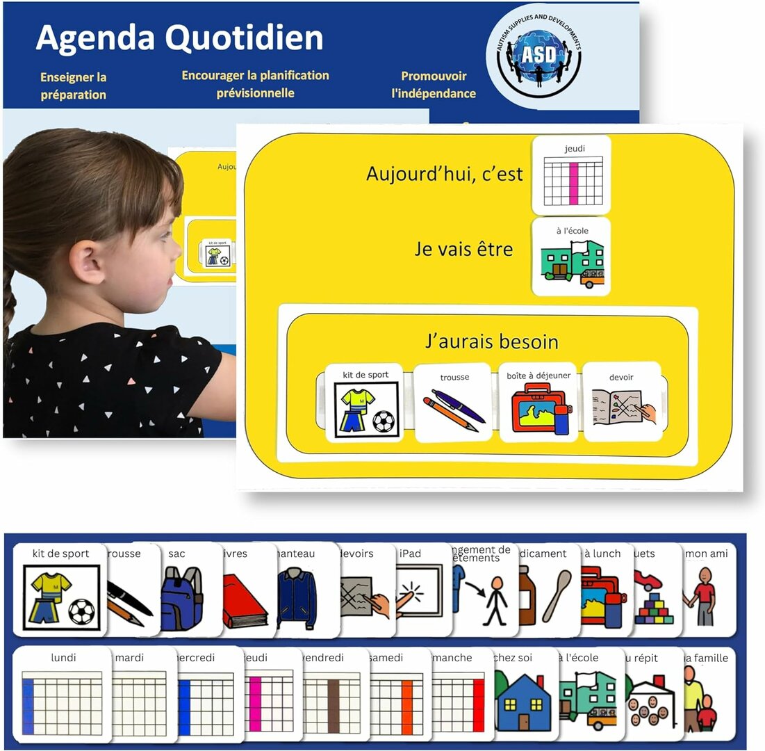 Tableau De Routine Quotidien Magnétique Pour Enfants | 45 Cartes Visuelles | Aide à L'autonomie Et L'organisation | Pour Maison, école, Voyages