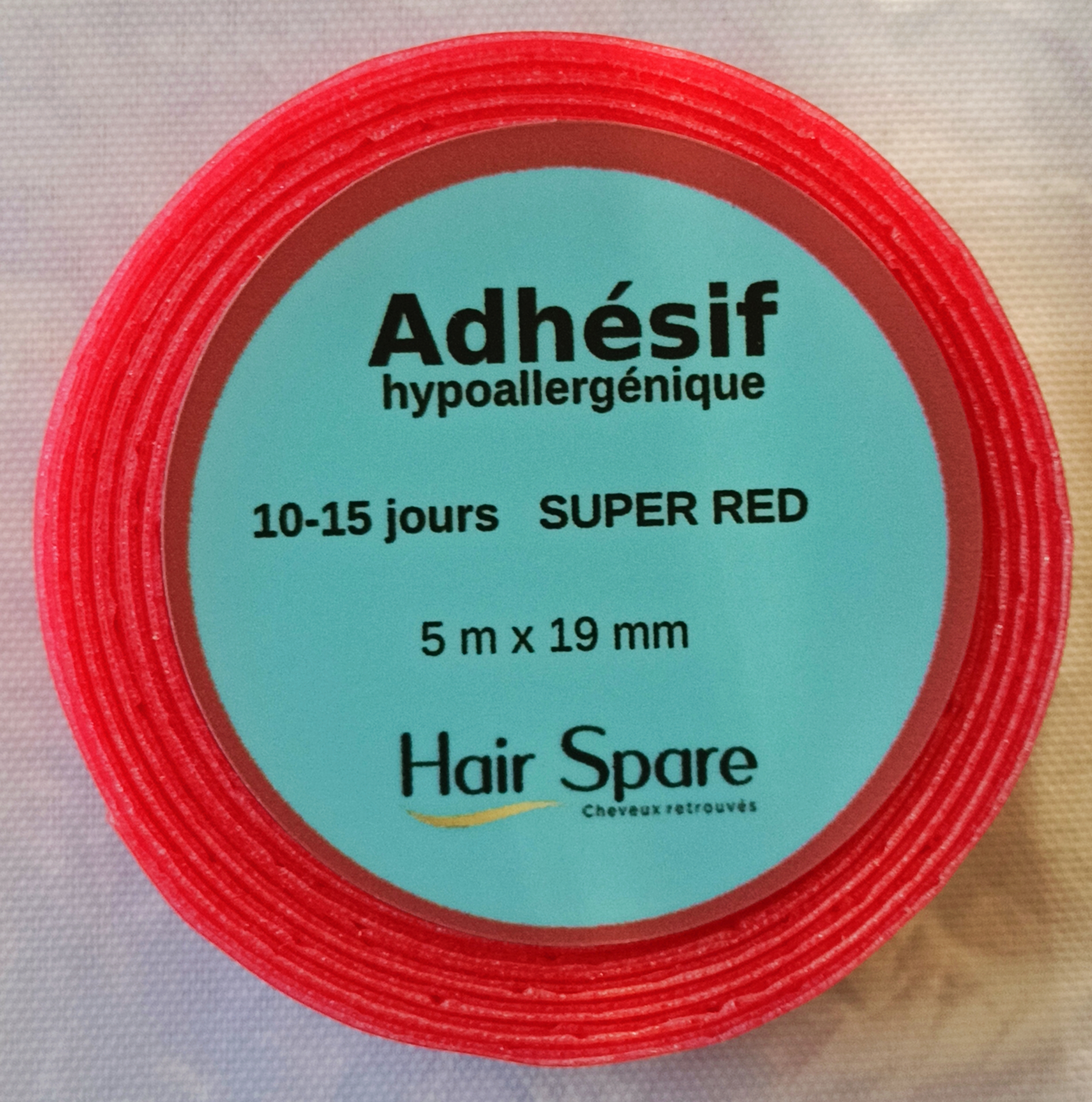 Adhesif transparent rouge