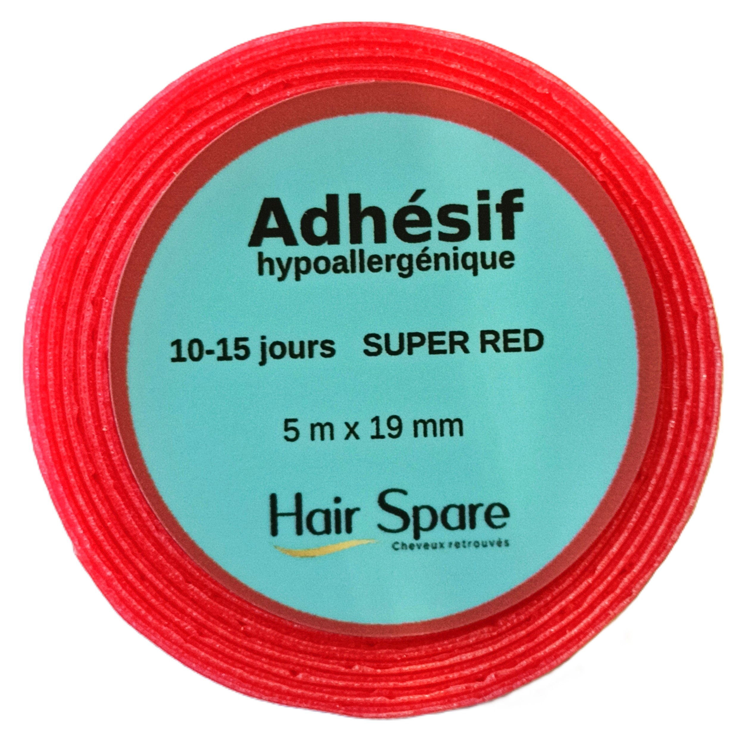 Adhesif transparent rouge
