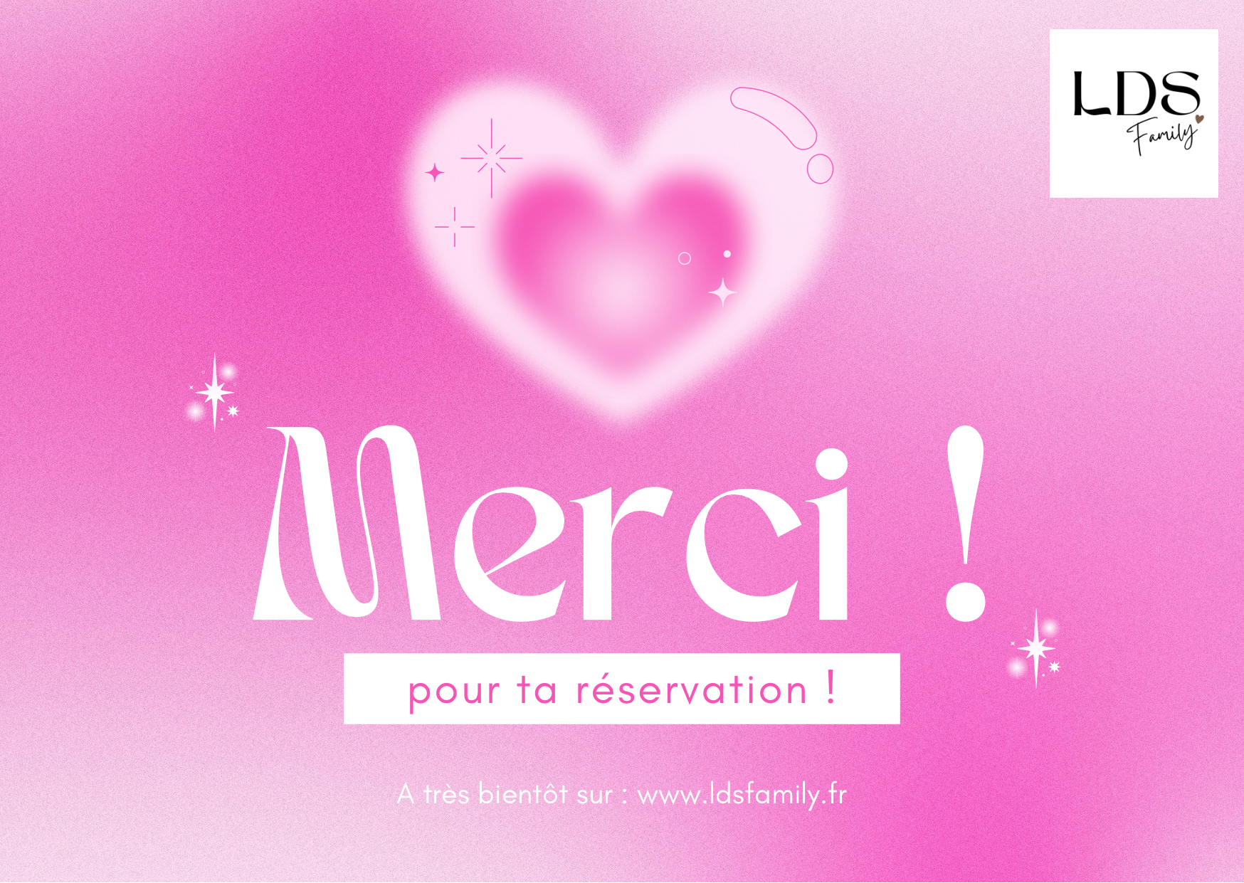 Merci pour votre commande Carte professionnelle Rose Moderne