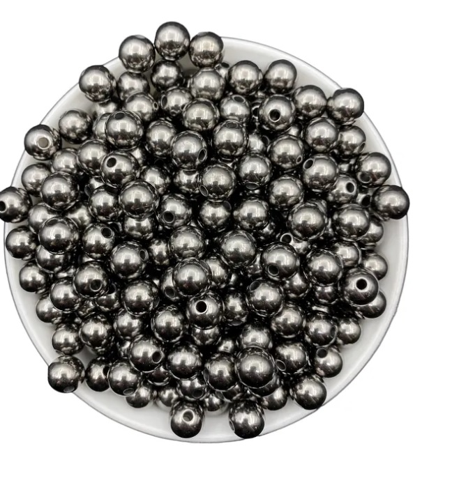 Perles rhodié noir